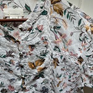 Anthropologie Floral Blouse